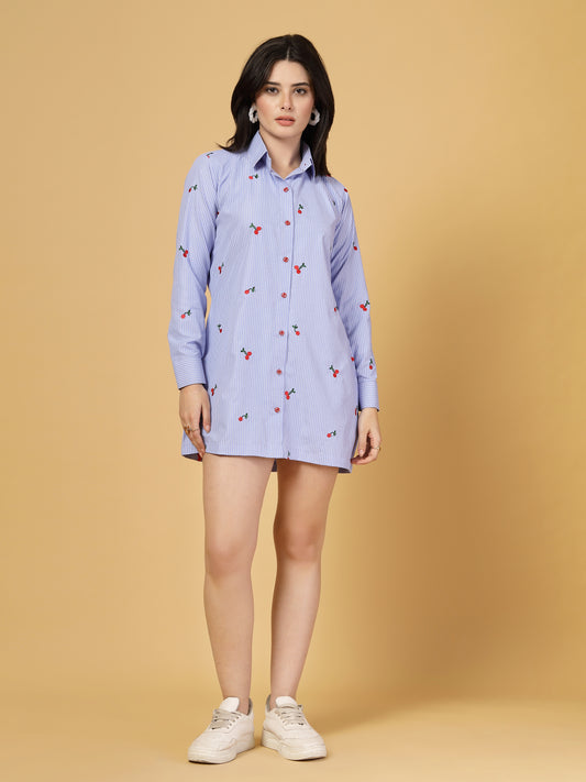 Cherry shirt dress