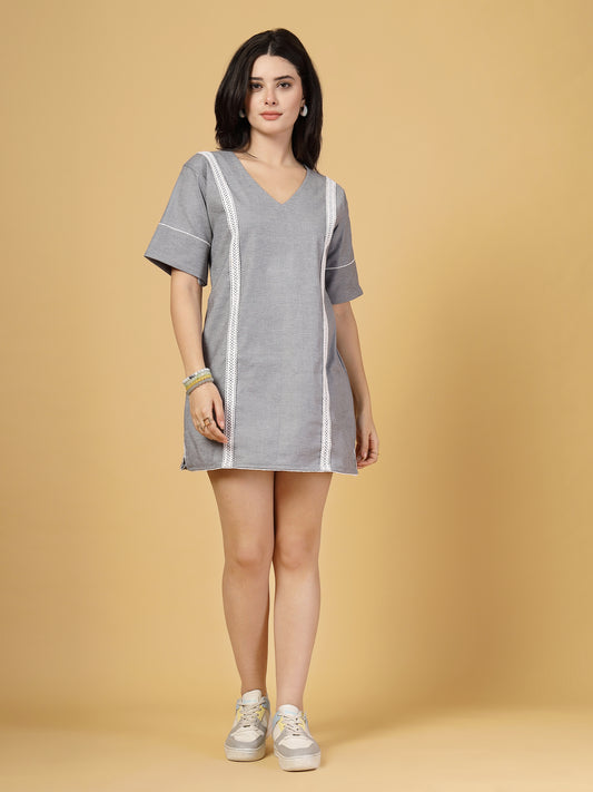 Textured short dress